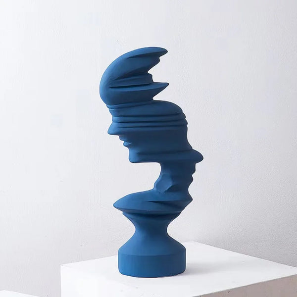 Nordic Style Human Face Sculpture Statue