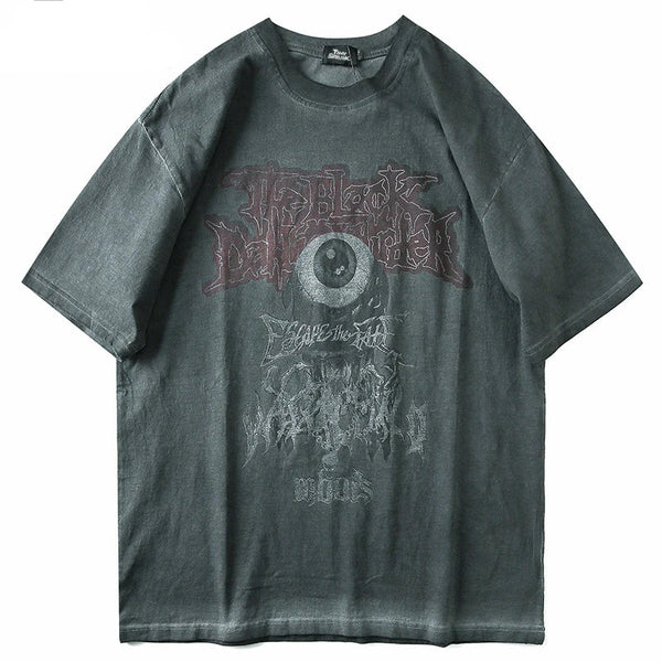 Camiseta de cadera con estampado de mal de ojo oscuro