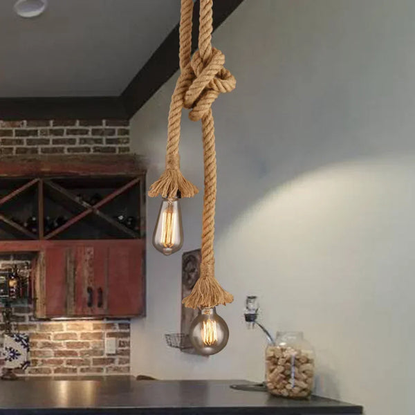 Vintage Rope Pendant Light