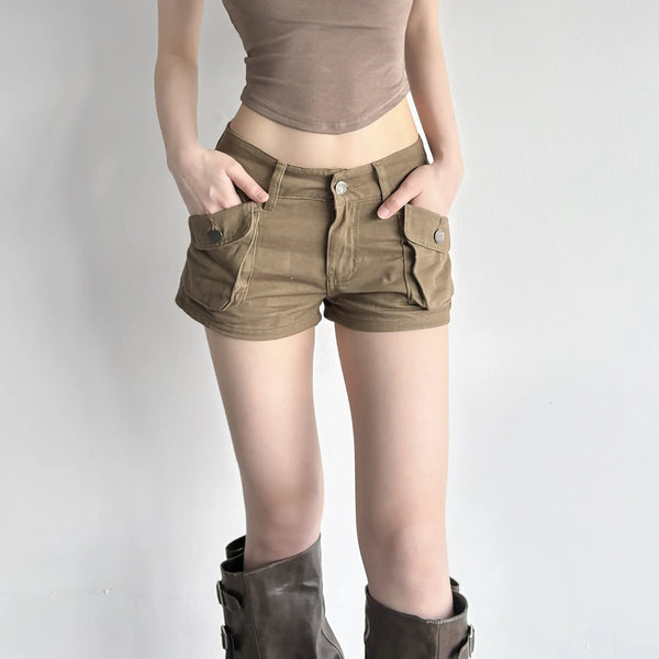Baddie Leopard Corduroy Shorts