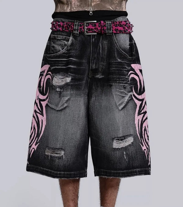 Y2K Vintage Patched Denim Jorts
