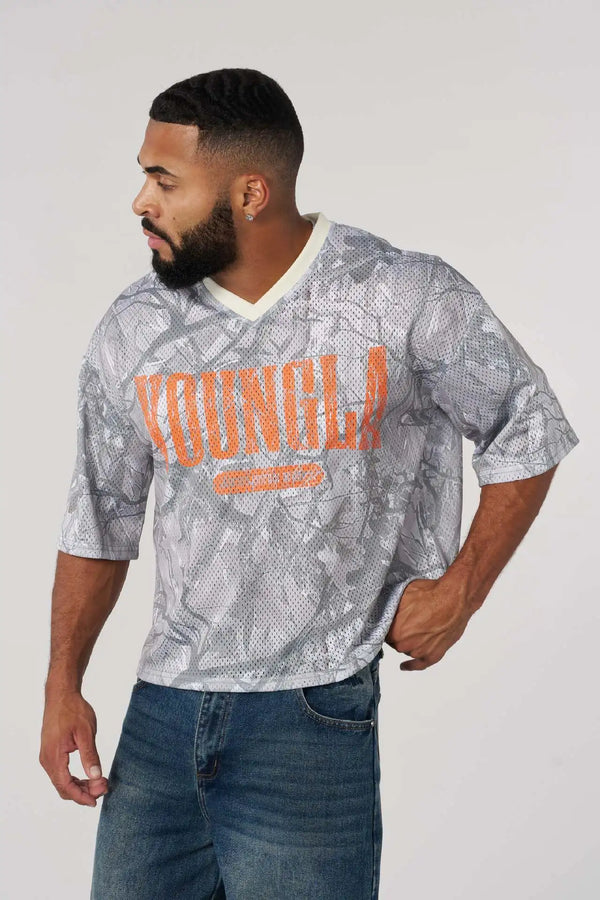 Modern Oversized Mesh T-Shirt