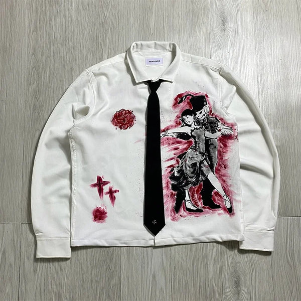 Romantic Gothic Couple Dancing Graphic Shirt