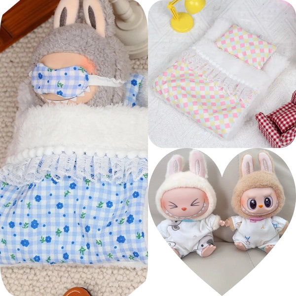 Lobubu-Inspired Doll Quilt and Pajama Set