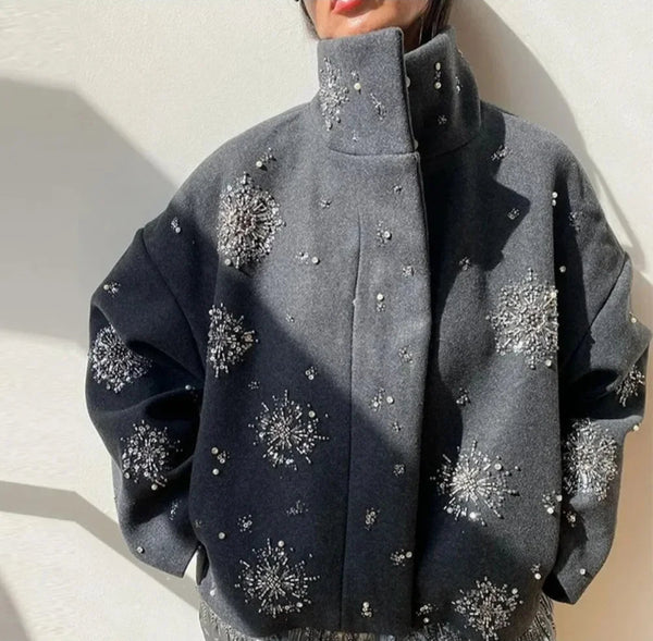 Diamond Patchwork Loose Jacket