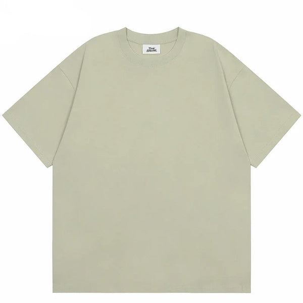 Solid Black Summer Cotton Short T-Shirt