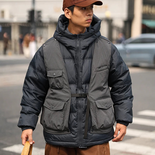 White Duck Down Winter Hooded Parka