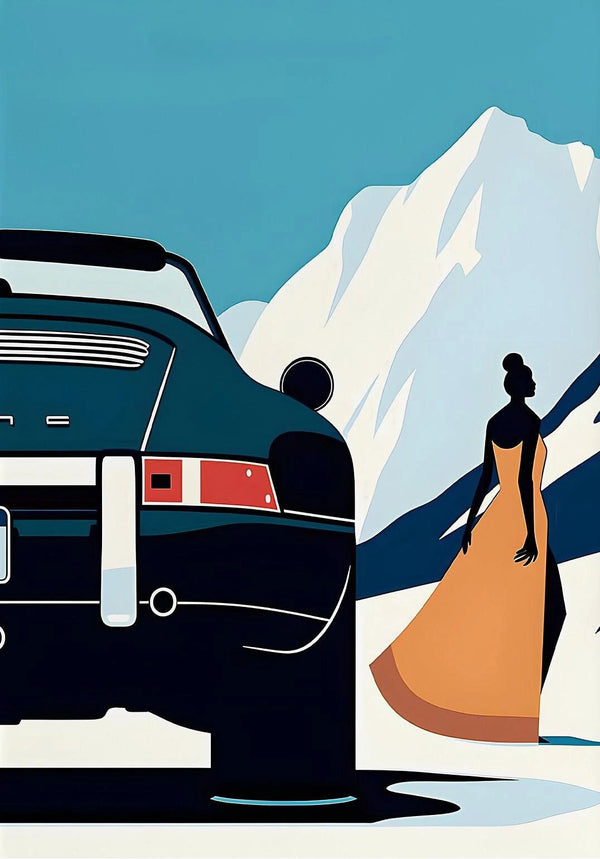 Classic Porsche 911 Alpine Drive Poster