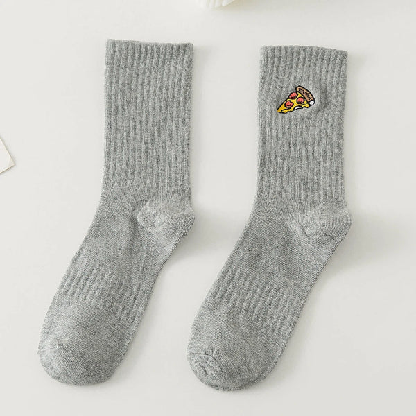 Cozy Embroidered Funny Winter School Socks