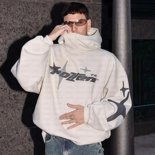 Y2K Bold Oversized Gothic Bubble Letter Hoodie