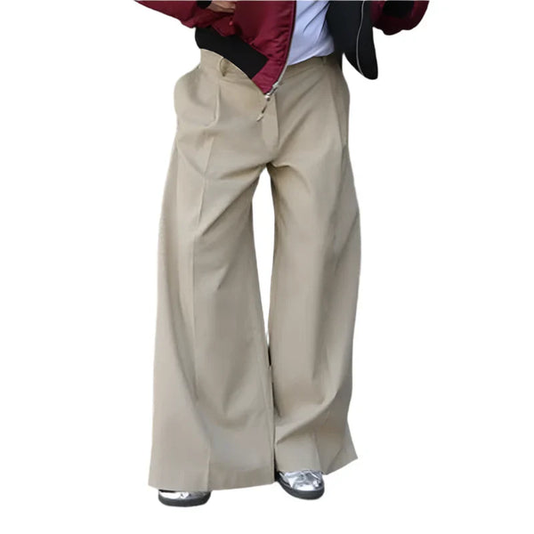 Solid Color Korean Wide Leg Pants