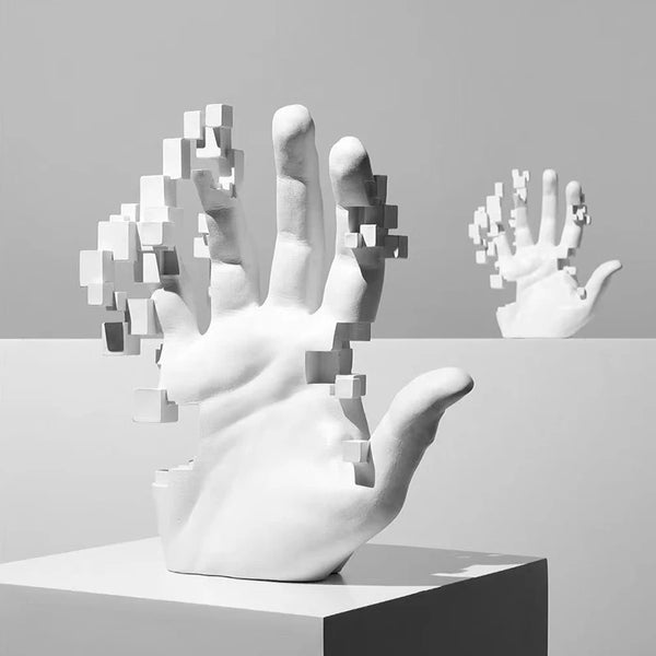 Mosaic Sculpture Hand Model Resin Abstract Figurine