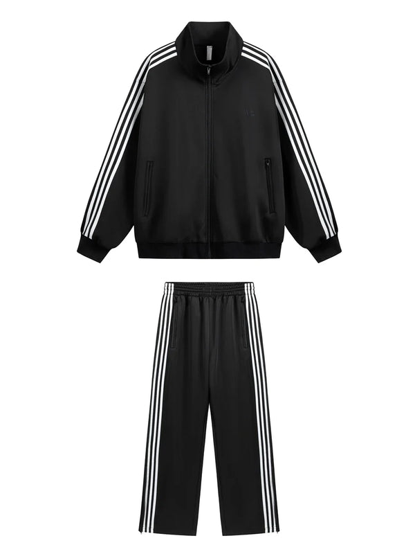 Striped Two-pieces Tracksuit Set