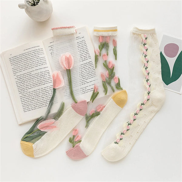 Ultraschicke Sommersocken aus Kristallseide