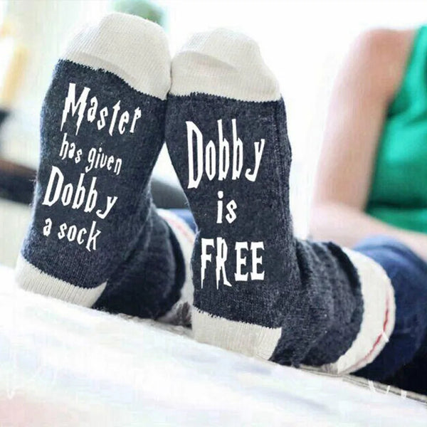 Knitted Wine Letter Socks
