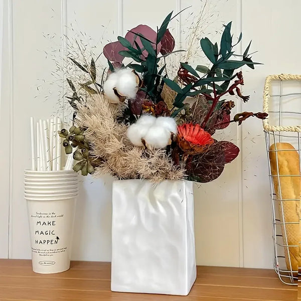 Pleated Paper Bag Unique Vase
