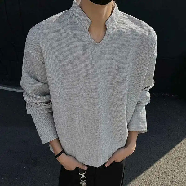 Solid Color Korean Style O-Neck T-Shirt
