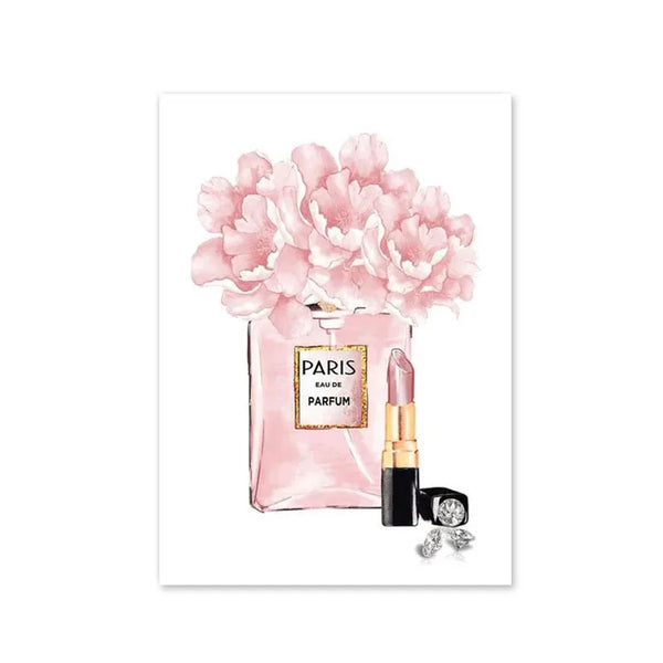 Perfume And High Heel Makeup Poster