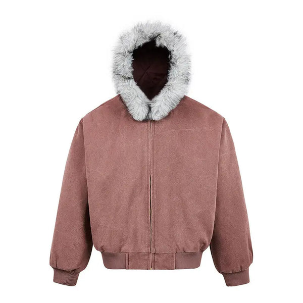 Retro Snow Hooded Furr Puffer Jacket