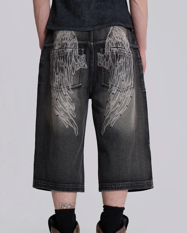 Rivet Design Wing Pattern High Jorts