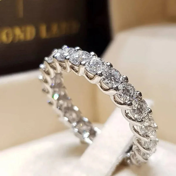 Luxury Silver Zircon Ring