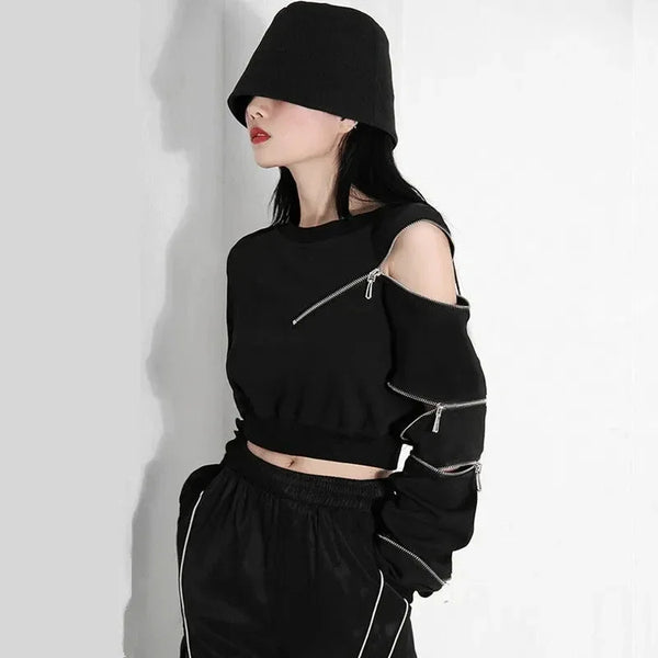 Y2K Cropped Women's Sweatshirt
