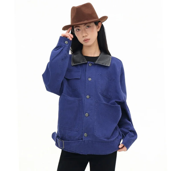 Cowgirl Blue Cargo Denim Jacket