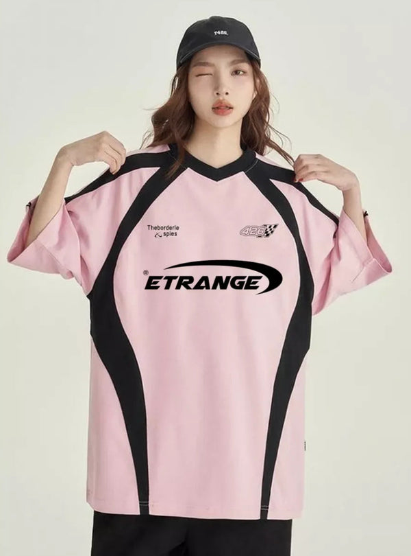 Soccer Oversized Striped T-Shirt