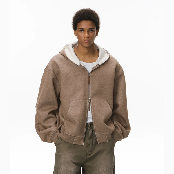 Reversible Boxy Zip-Up Hoodie