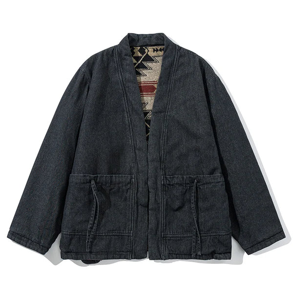 Warm Wool Denim Coat
