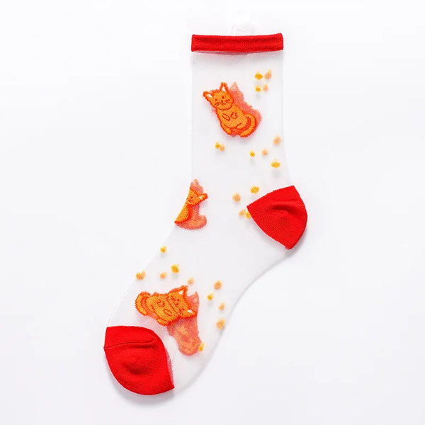 Sultry Stretch Lace Mesh Ankle Socks