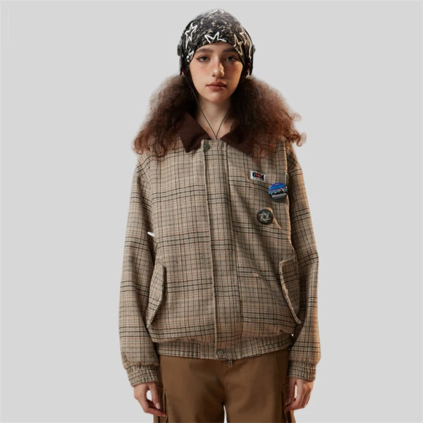 Soft Girl Plaid Jacket