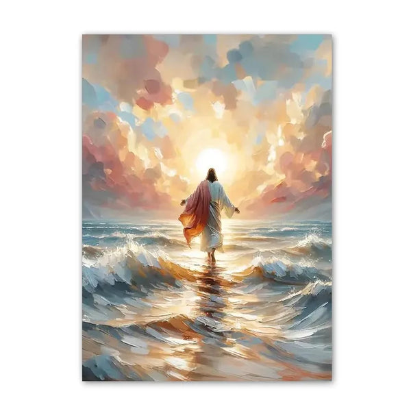 Jesus Walking On The Water Poster