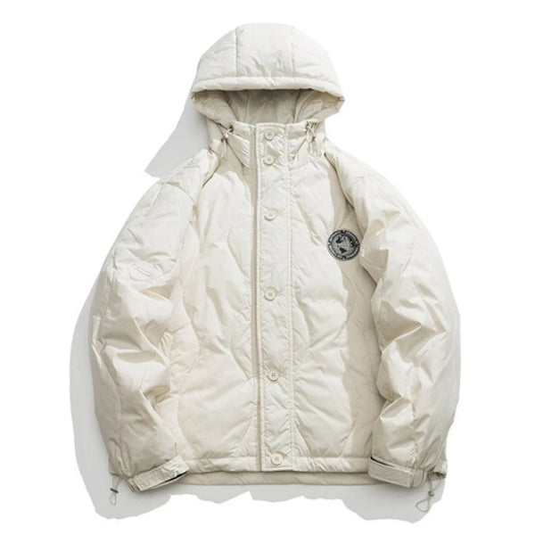 Chaqueta de invierno cortavientos impermeable negra