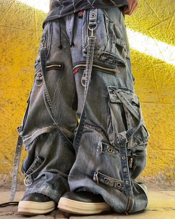 Retro Baggy Cargo Low Rise Cargo Jeans