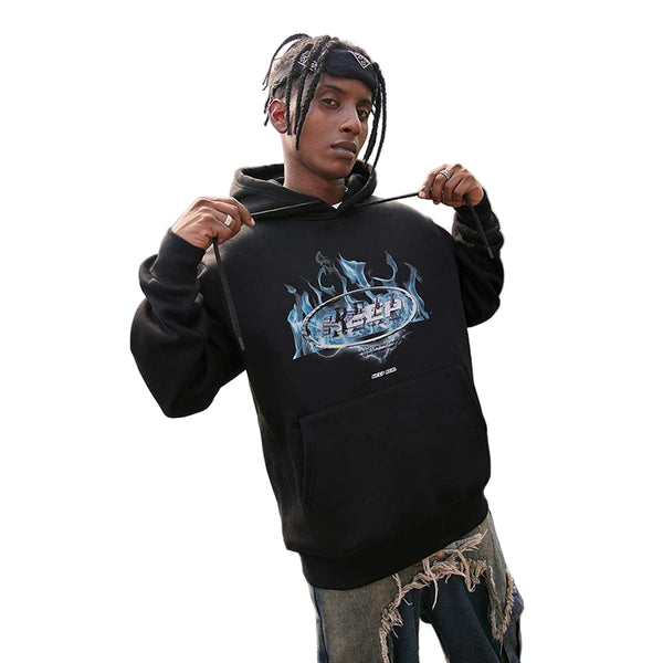 Funny Graphic Black Velvet Lined Hoodie