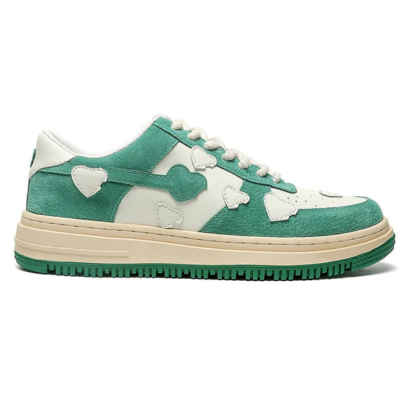 School Classic Cowhide Multicolor Sneakers Shoes