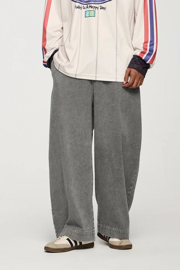 Pantalones americanos lavados de corte holgado Y2K