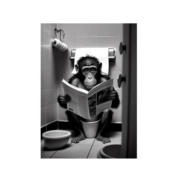 Monkey And Book Poster