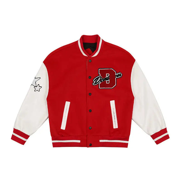 Stylish Vintage Letter Embroidered Baseball Jacket