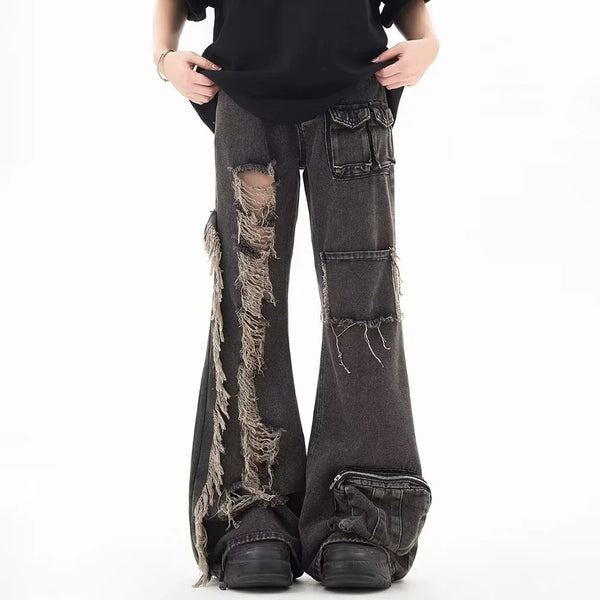 Y2K Ripped Loose Hip Hop Jeans