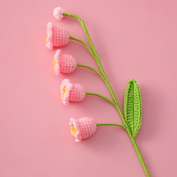 Bell Orchid Bouquet Kintted Crochet Flower