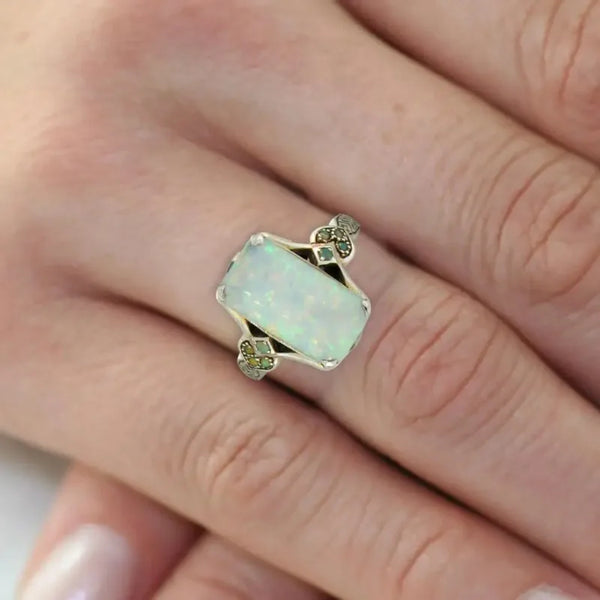 Vintage Turquoise Rectangular Ring