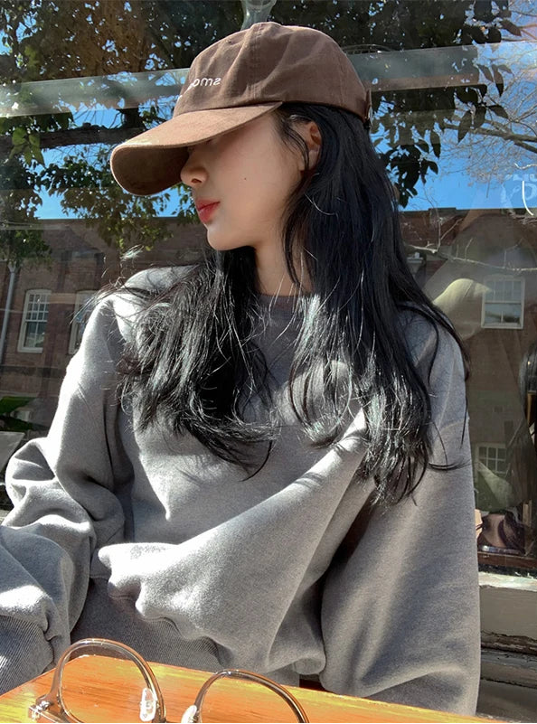 Red Cropped Women's Sweatshirt