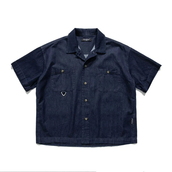 Retro Casual Loose Fit Denim Shirt