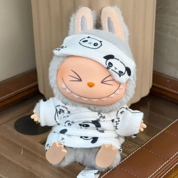 Lobubu-Inspired Casual Bathrobe and Sleepwear Set