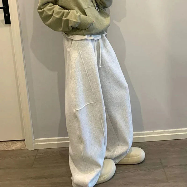Vintage Warme, gemütliche Jogginghose mit hoher Taille