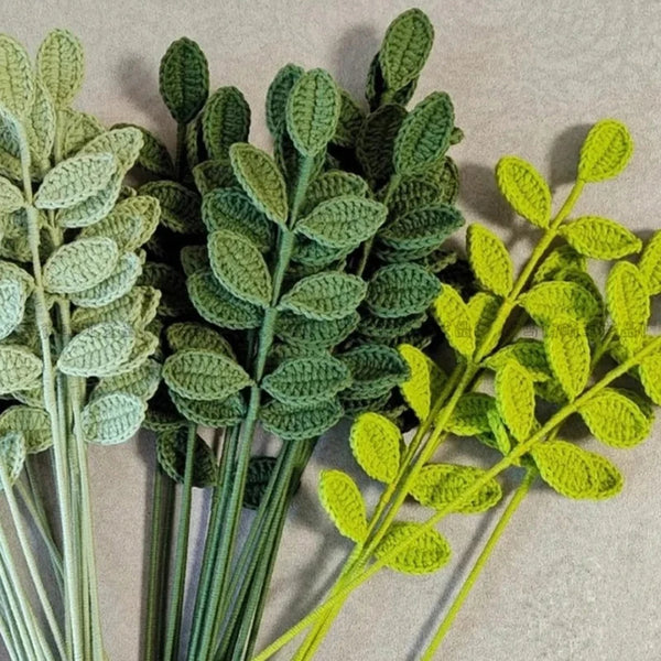 Hand-knitted Crochet Bouquet Woven Leaves Valentine's Day