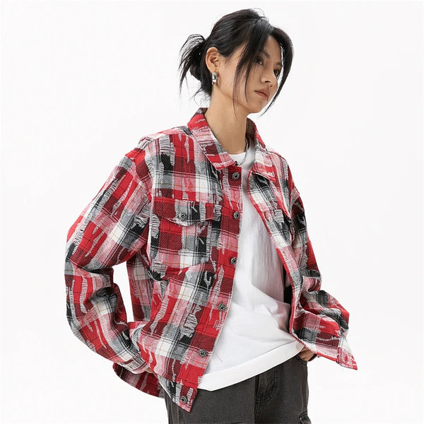 Red Plaid Wool Shirt