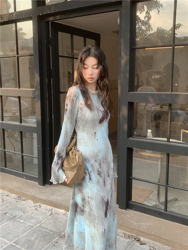 Grunge Tie Dye Maxi Dress